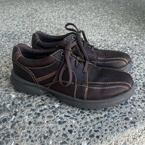 Clarks Collection Extreme Comfort Bradley Leather Shoes Men 9 Brown Lace Up